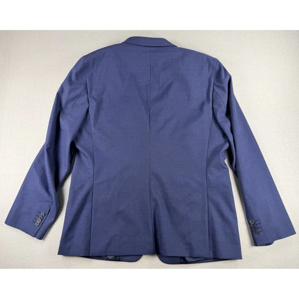 Banana Republic Blazer Jacket Sport Coat Mens 46R Slim Fit Polyester Navy NICE!